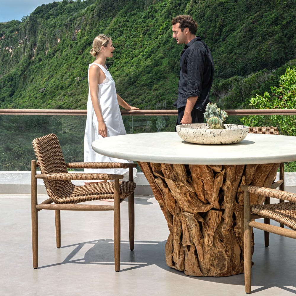 Stonewood Indoor-Outdoor Dining Table, 2 Cartons