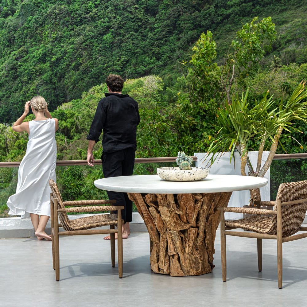 Stonewood Indoor-Outdoor Dining Table, 2 Cartons