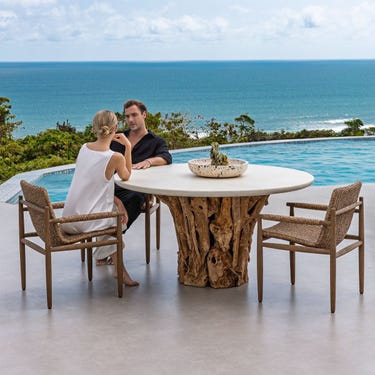 Stonewood Indoor-Outdoor Dining Table, 2 Cartons