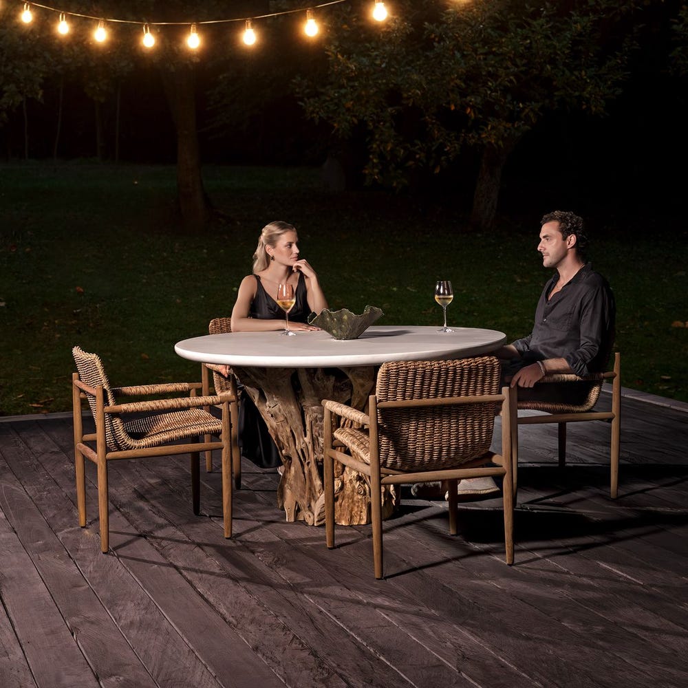 Stonewood Indoor-Outdoor Dining Table, 2 Cartons