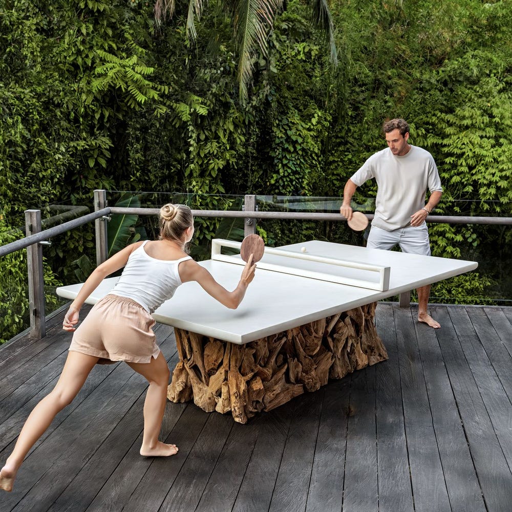 Stonewood Indoor-Outdoor Ping Pong Dining Table, 2 CARTONS