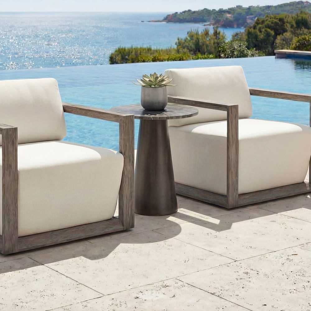 Midsummer Indoor-Outdoor Accent Table, Bronze, 2 CARTONS