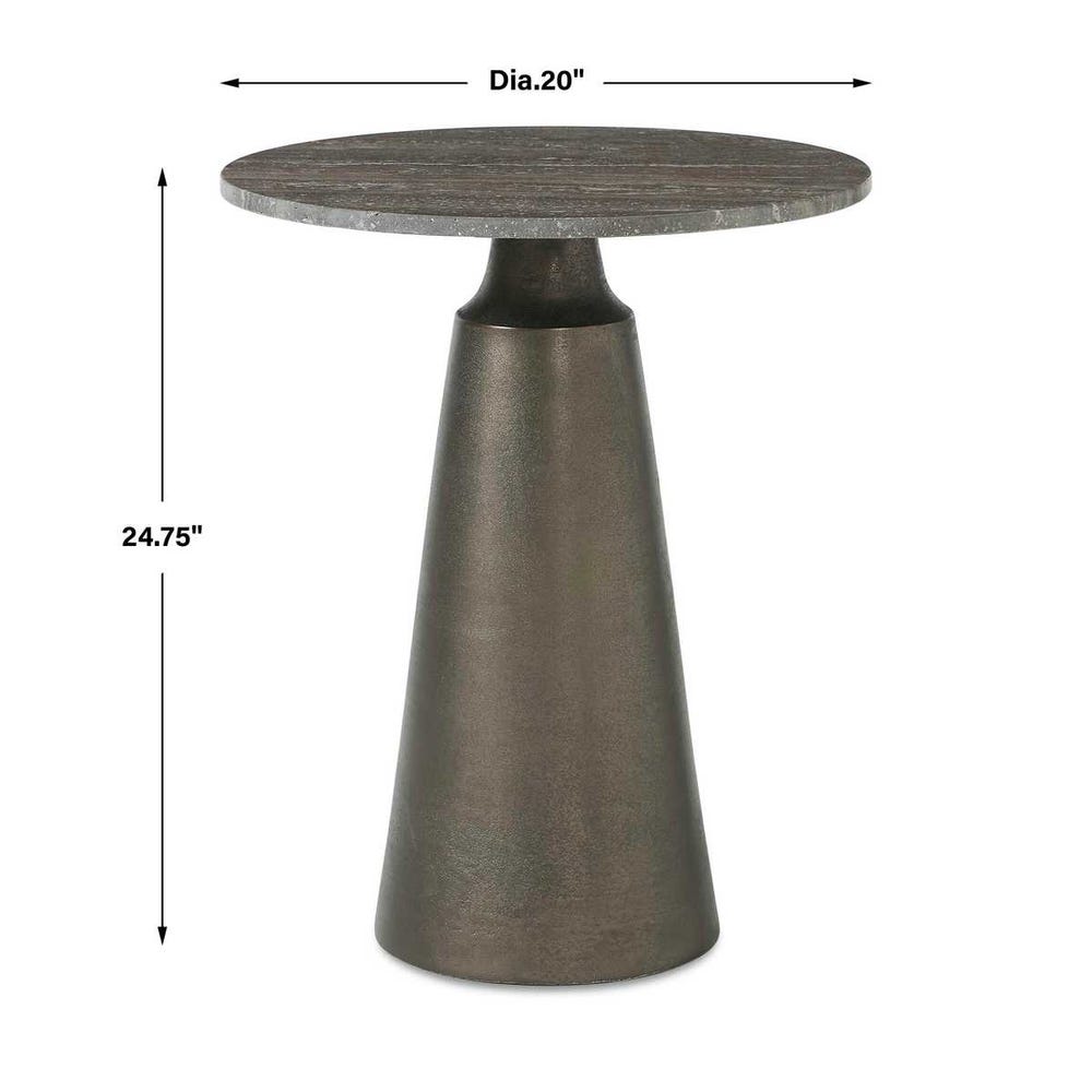 Midsummer Indoor-Outdoor Accent Table, Bronze, 2 CARTONS