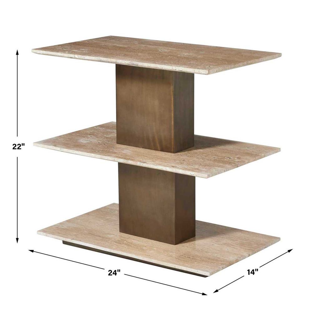 Travertini Accent Table