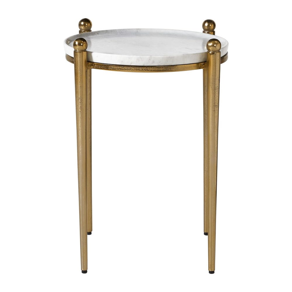 Nahunta Accent Table, Antique Brass