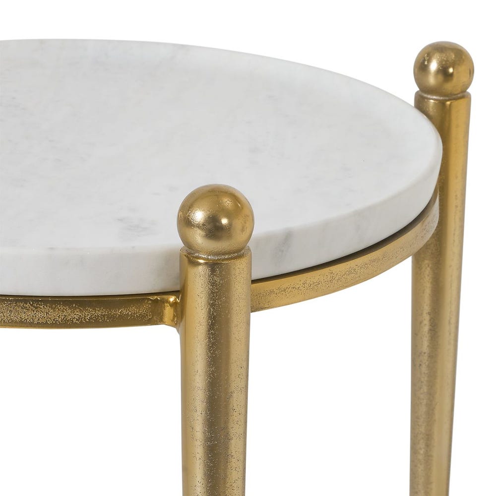 Nahunta Accent Table, Antique Brass