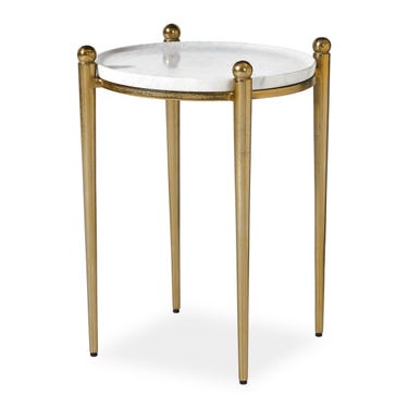 Nahunta Accent Table, Antique Brass