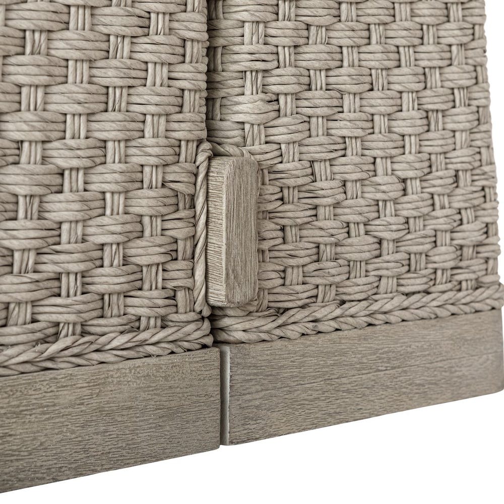 Harbor Herringbone Indoor-Outdoor Dining Table, 2 CARTONS
