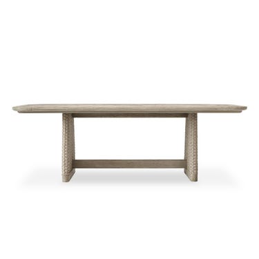 Harbor Herringbone Indoor-Outdoor Dining Table, 2 CARTONS
