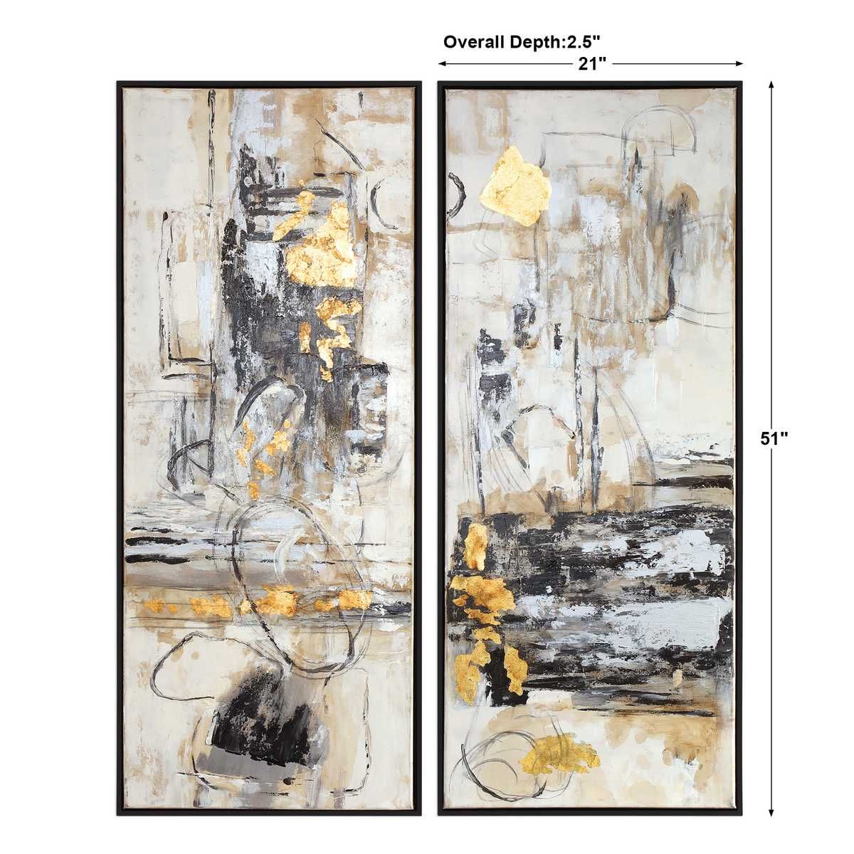 Life Scenes Hand Painted Canvases, S/2 – Art by Uttermost | Sutter & Vale