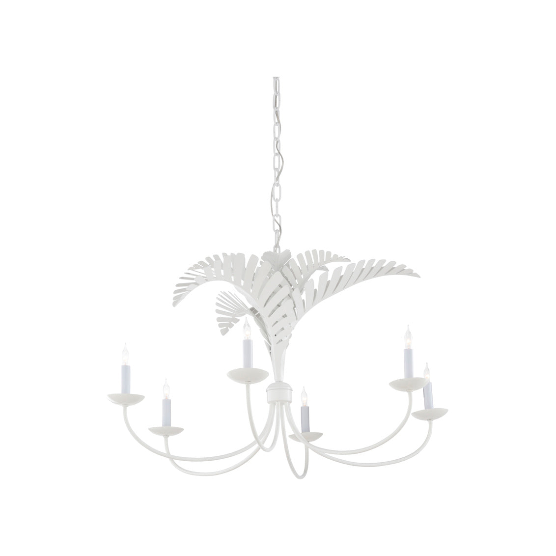 Royal Palm Chandelier - White