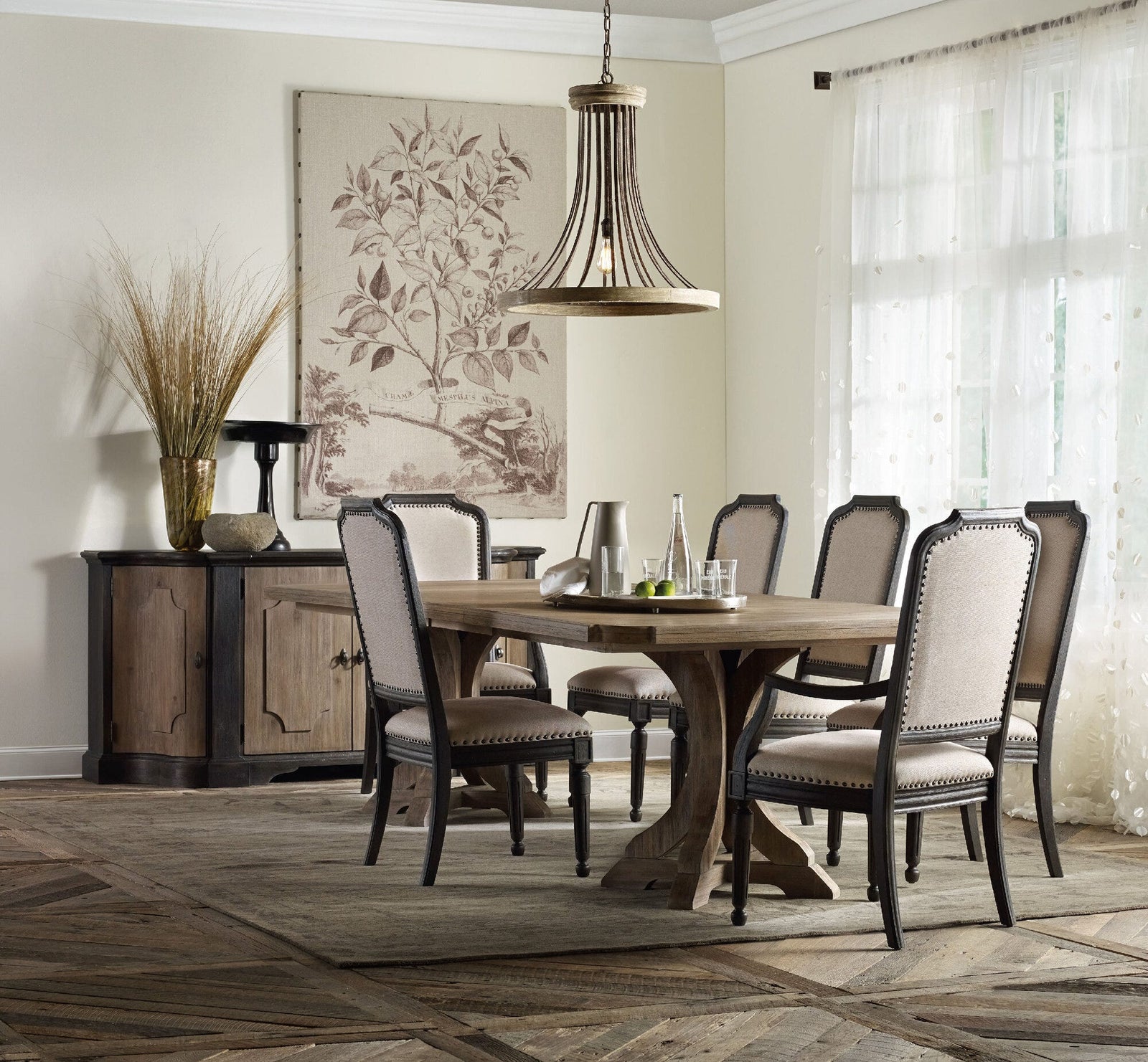 Rectangle Pedestal Dining Top With 2-20in Leaves