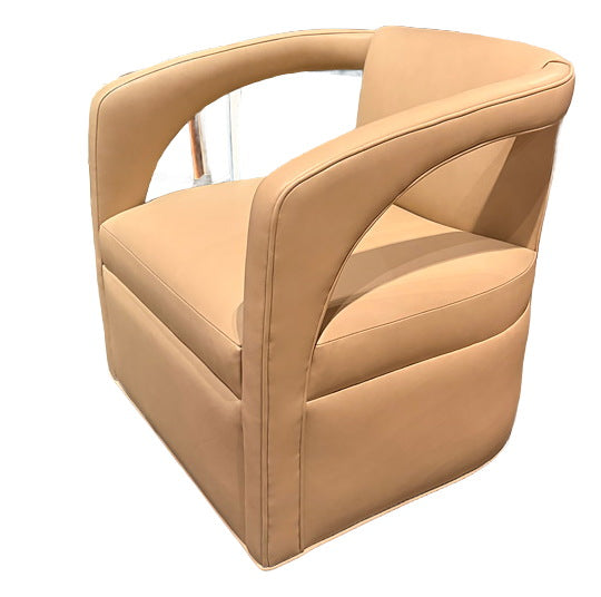 Carmela Swivel Chair in H&M Dobbins Sand