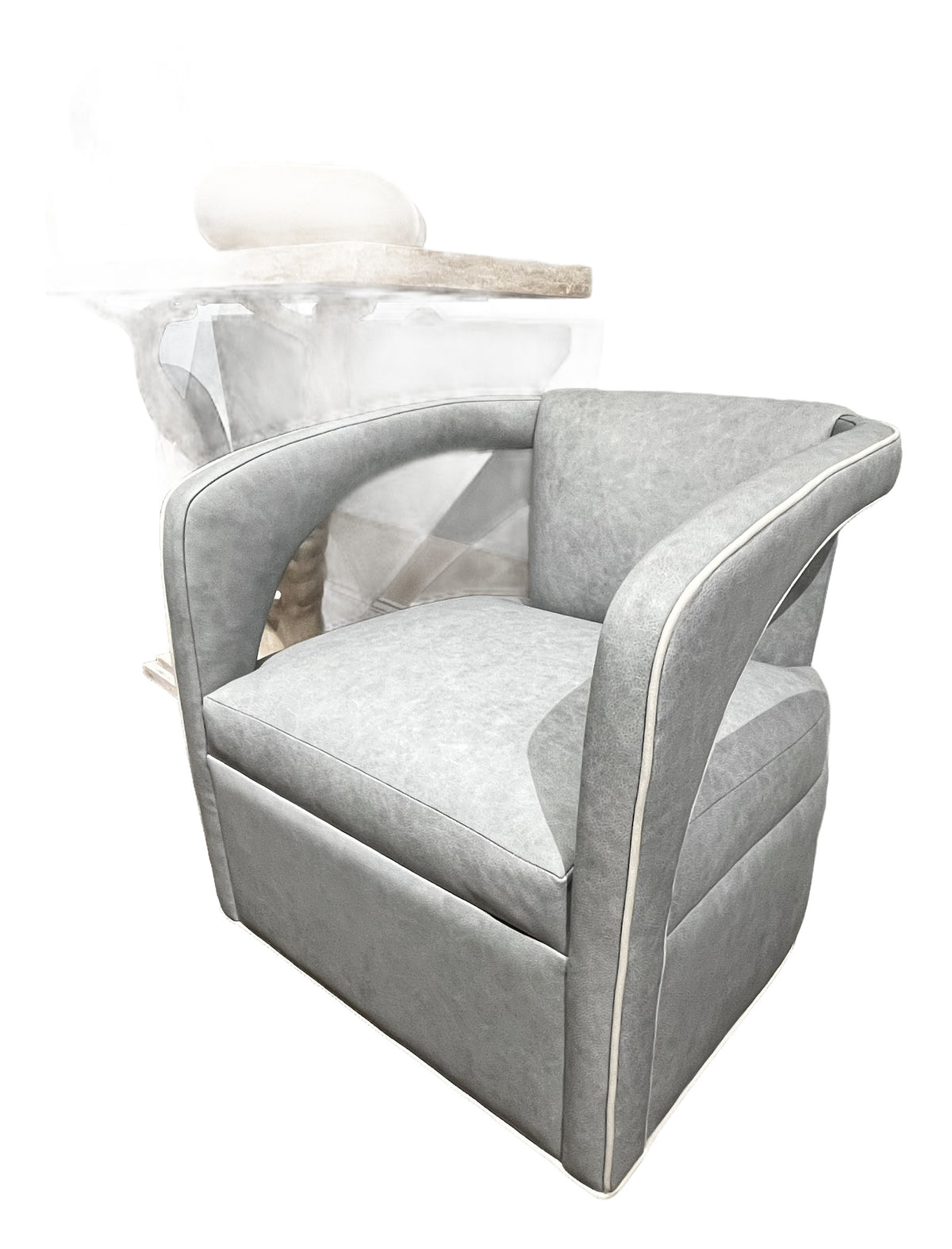 Carmela Swivel Chair in H&M Walyon Frost