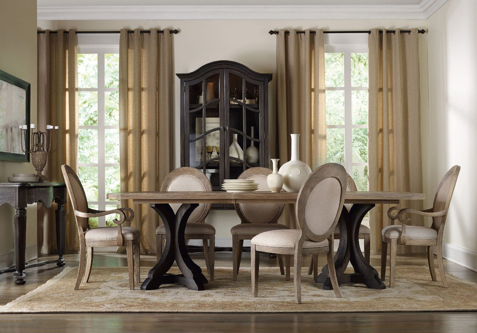 Rectangle Pedestal Dining Top With 2-20in Leaves