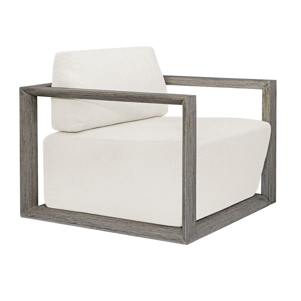 Remsen Outdoor Lounge Chair, Weathered Gray/Oyster