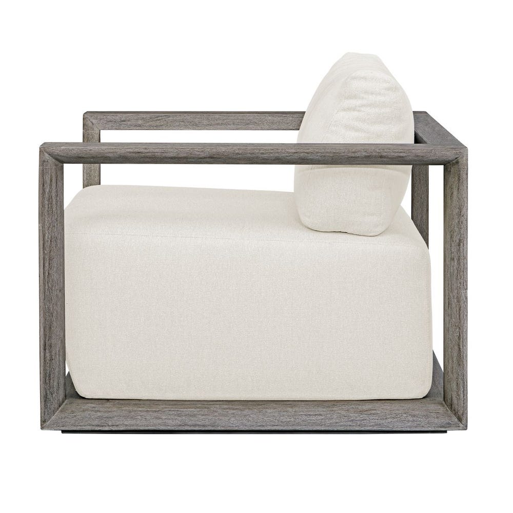 Remsen Outdoor Lounge Chair, Weathered Gray/Oyster