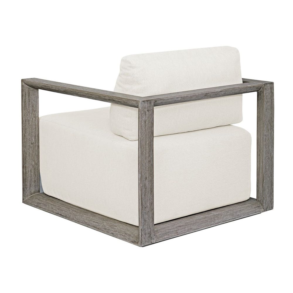 Remsen Outdoor Lounge Chair, Weathered Gray/Oyster