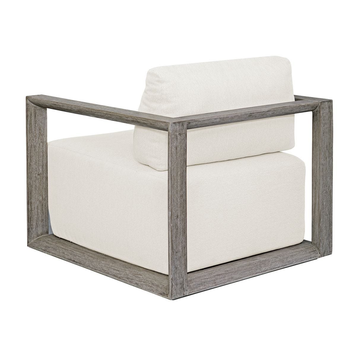 Remsen Outdoor Lounge Chair, Weathered Gray/Oyster by Uttermost