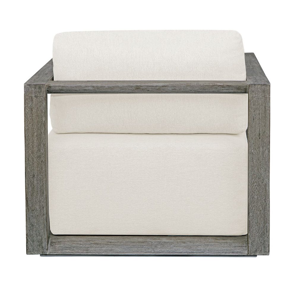 Remsen Outdoor Lounge Chair, Weathered Gray/Oyster