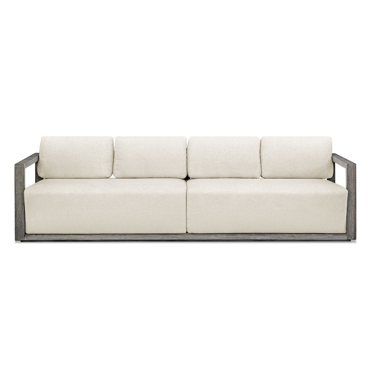 Remsen 4 Seater Outdoor Sofa, Weathered Gray/Oyster – Furniture by Uttermost | Sutter & Vale