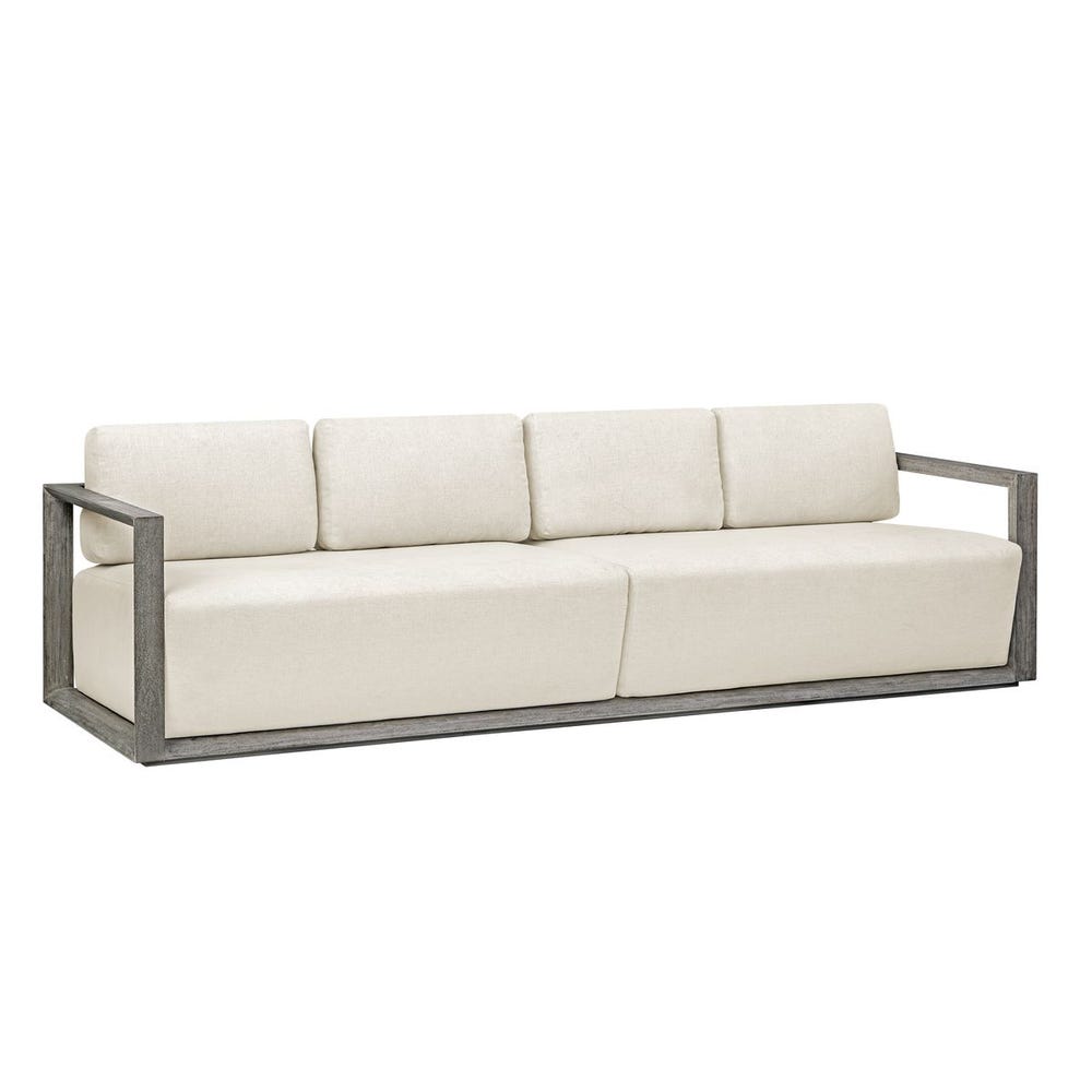 Remsen 4 Seater Outdoor Sofa, Weathered Gray/Oyster