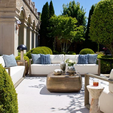 Remsen 4 Seater Outdoor Sofa, Weathered Gray/Oyster