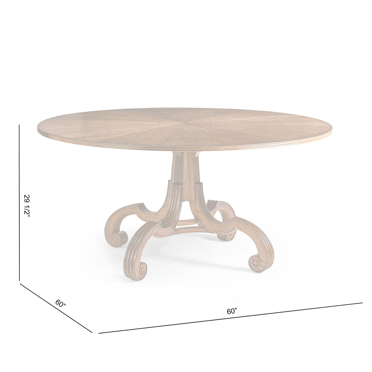 Lacock Toasted Oak Dining Table 60"