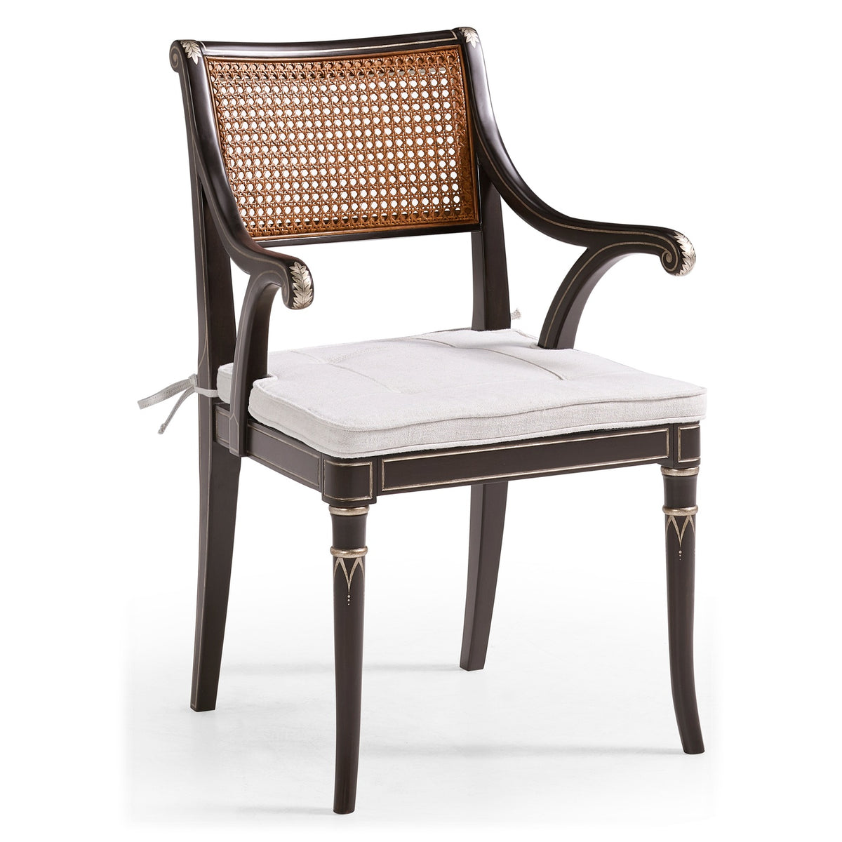 Linden Charcoal Wash Dining Arm Chair