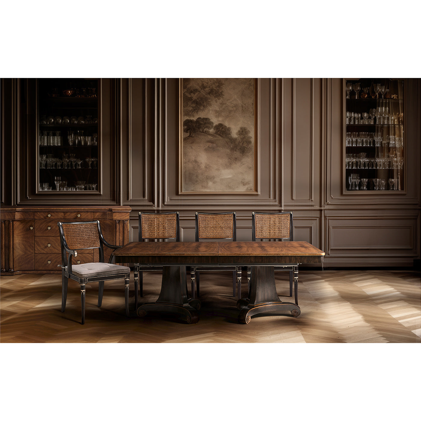 Linden Charcoal Wash Dining Arm Chair