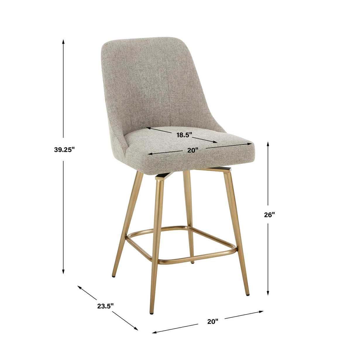 Bramwell Counter Stool – Furniture by Uttermost | Sutter & Vale