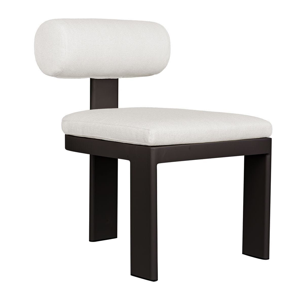 Bolster Back Outdoor Dining Chair, Oyster – Furniture by Uttermost | Sutter & Vale