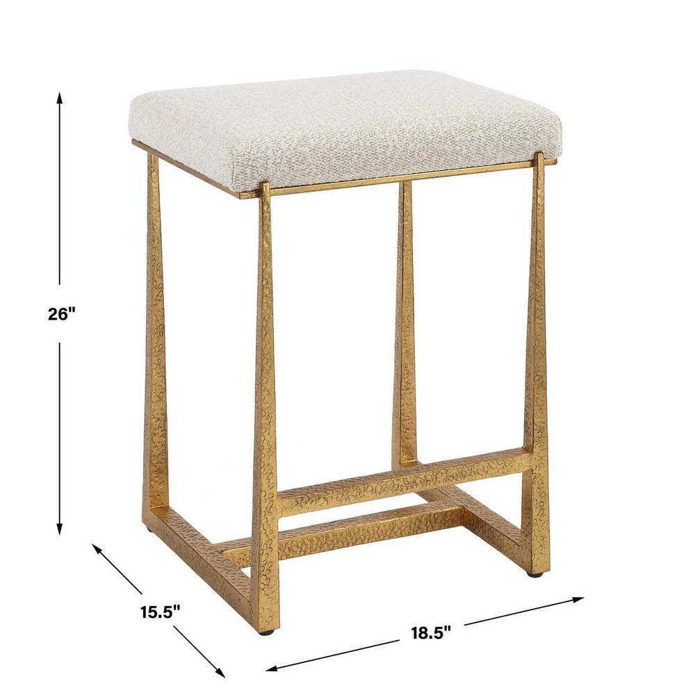 Midas Counter Stool, Gold