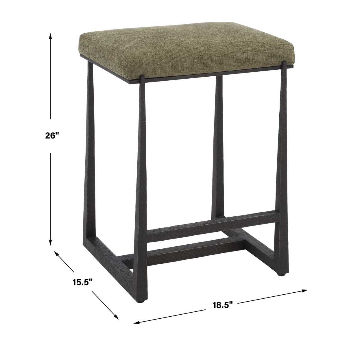 Midas Counter Stool, Bronze – Furniture by Uttermost | Sutter & Vale
