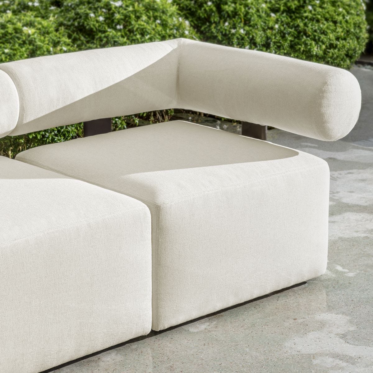 Bolster Back Outdoor Sofa, Corner – Furniture by Uttermost | Sutter & Vale