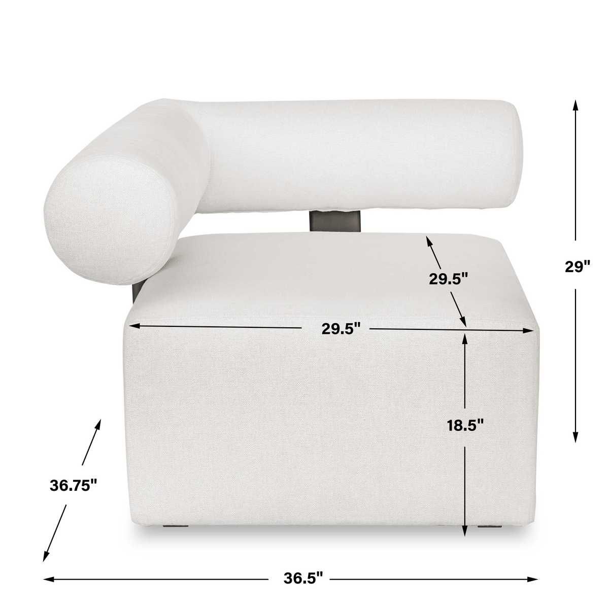 Bolster Back Outdoor Sofa, Corner by Uttermost