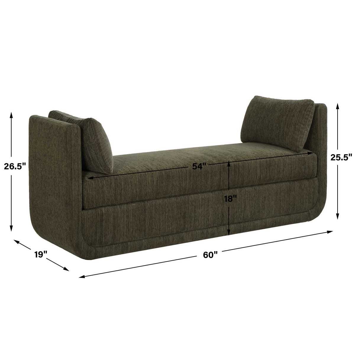 Abound Oversized Bench, Herb – Furniture by Uttermost | Sutter & Vale