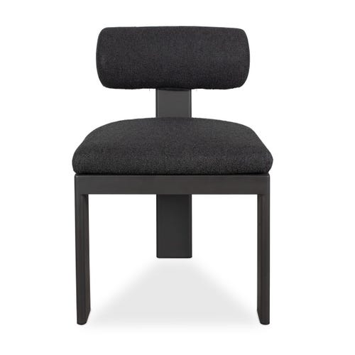 Bolster Back Outdoor Dining Chair, Charcoal
