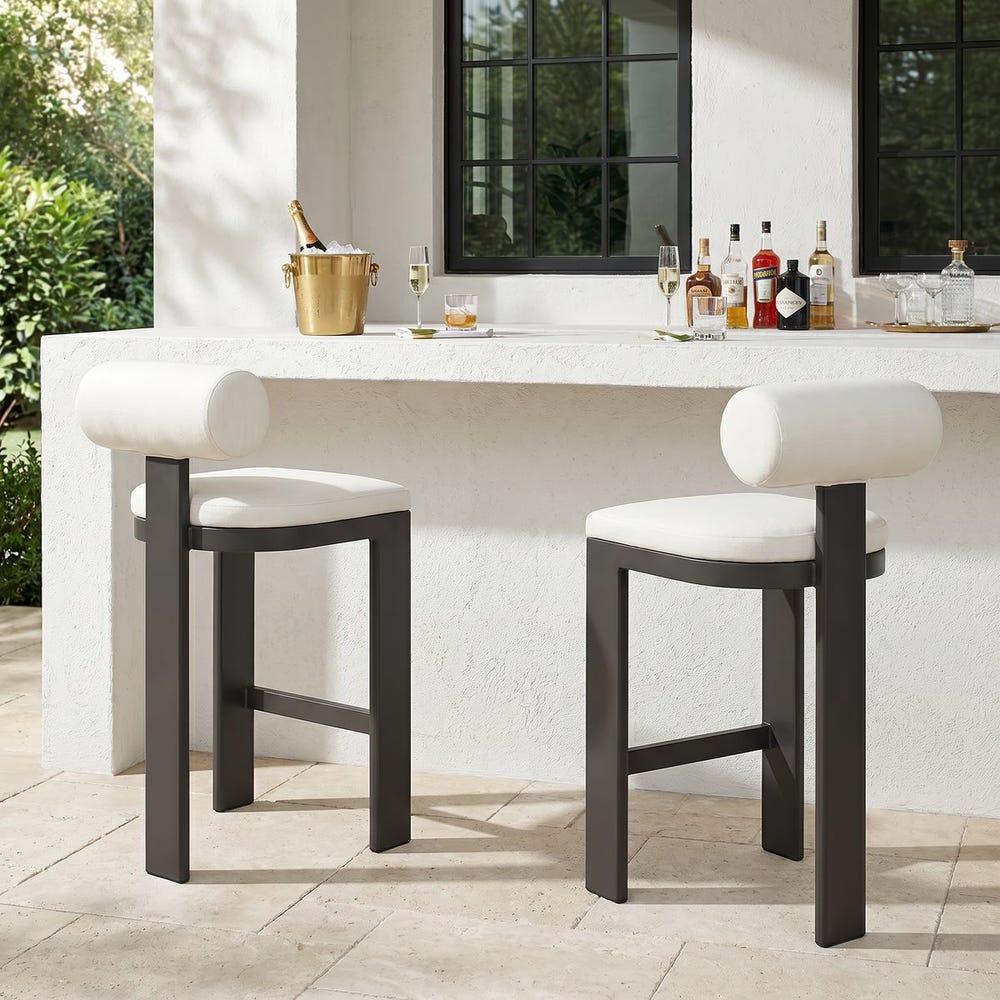 Bolster Back Outdoor Bar Stool