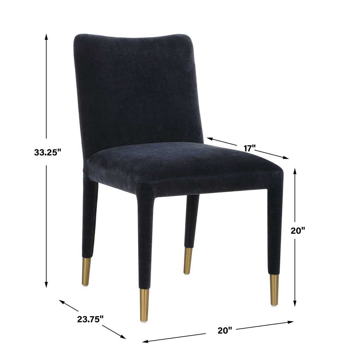 Conifer Dining Chair, Indigo, 2 Per Box, Priced Each – Furniture by Uttermost | Sutter & Vale