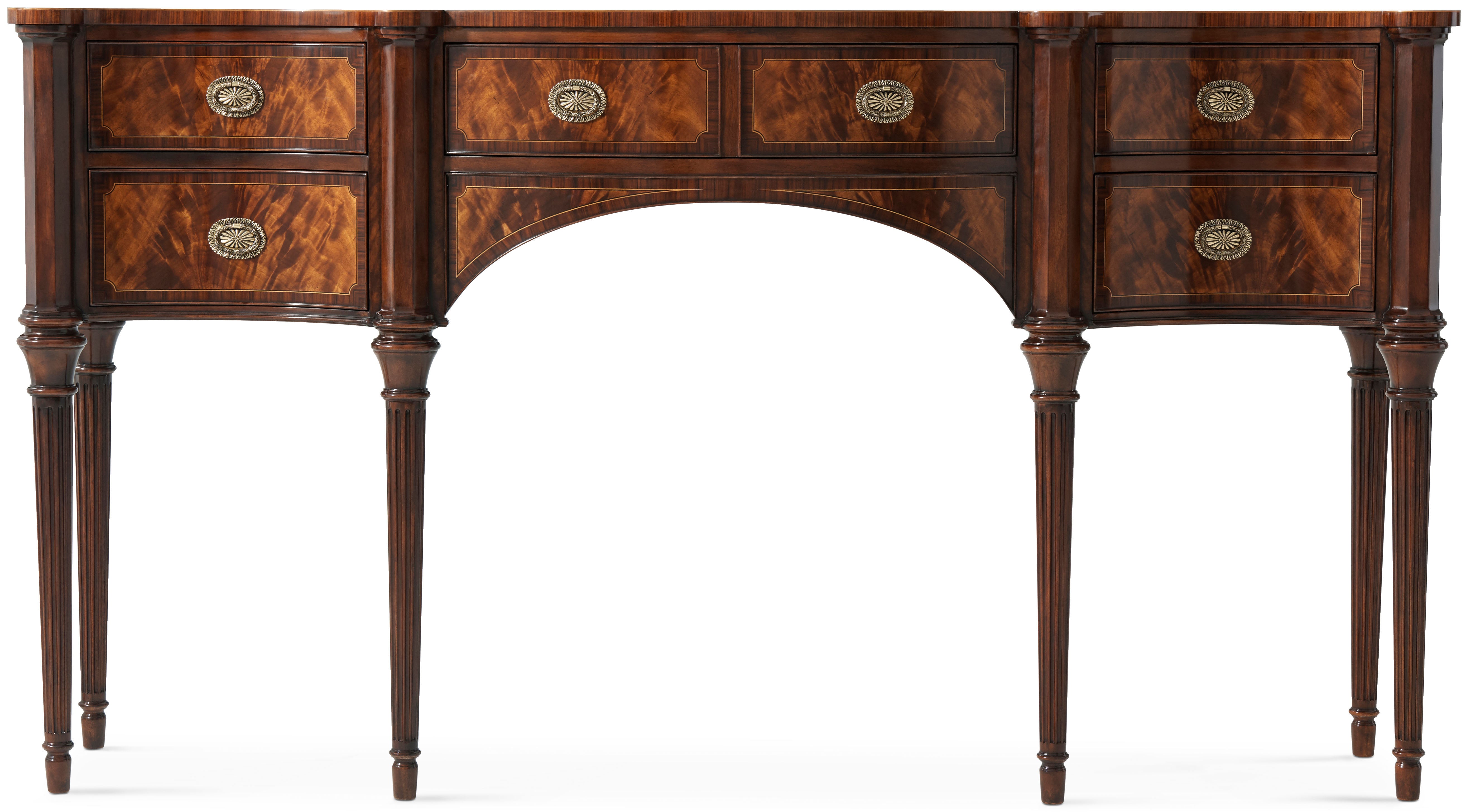 Stanhope Row Sideboard in Mahogany, Flame Figured Veneer, Brass - Theodore Alexander