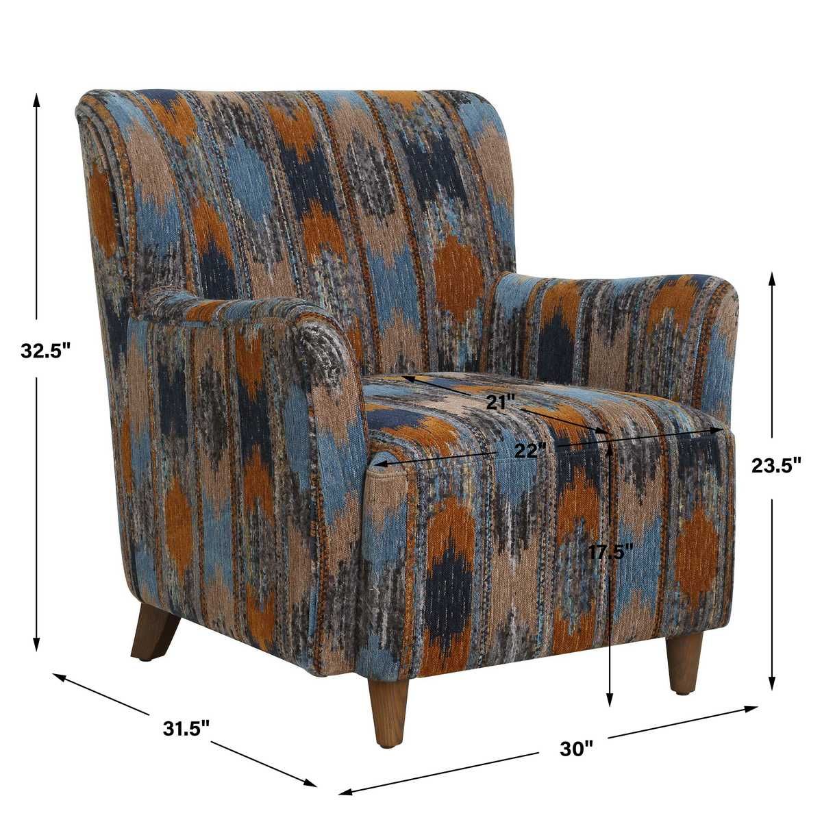 Lainey Armchair, Ikat by Uttermost
