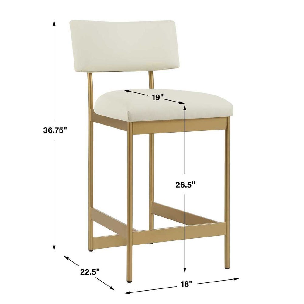 Apsley Counter Stool, Gold