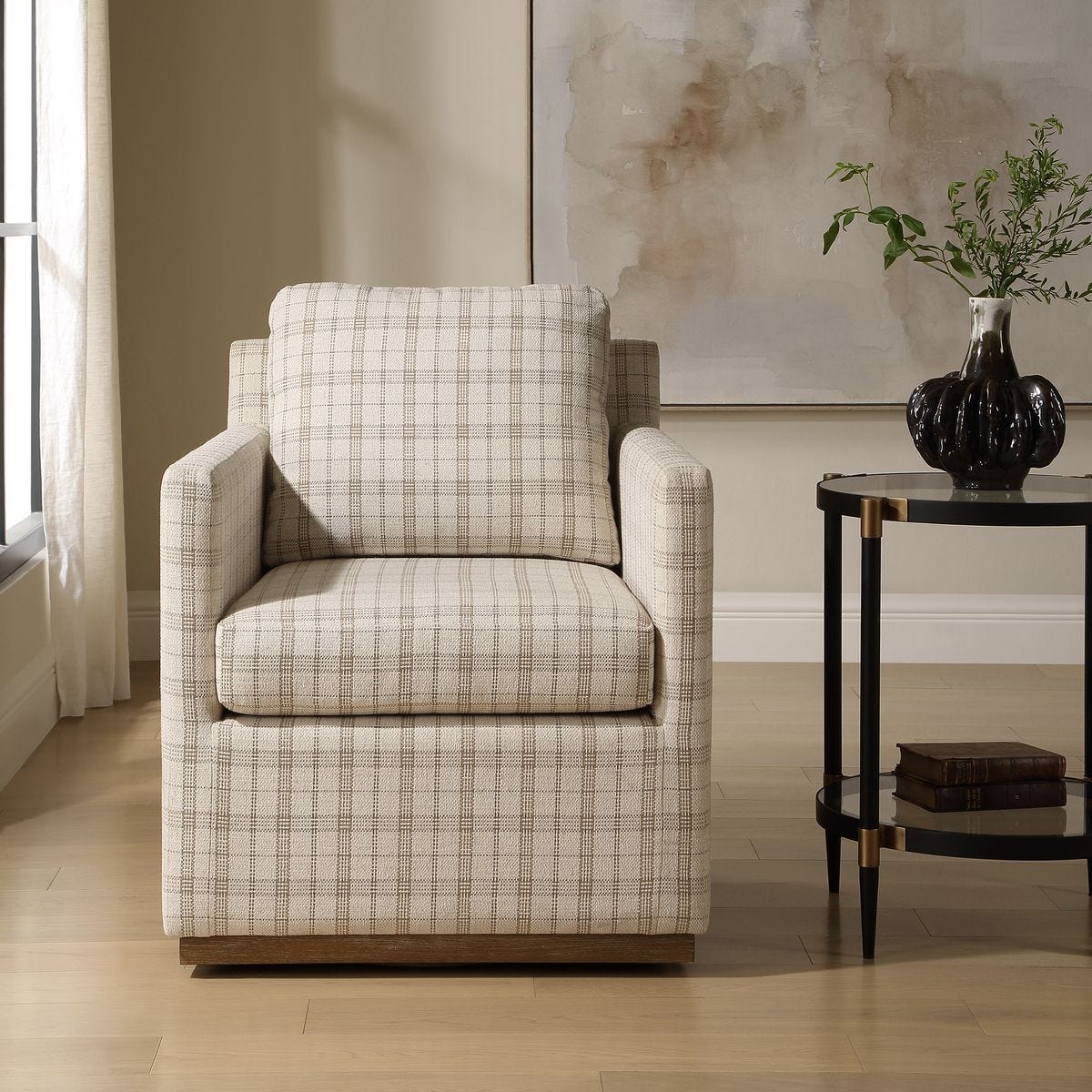 Basie Swivel Chair – Furniture by Uttermost | Sutter & Vale