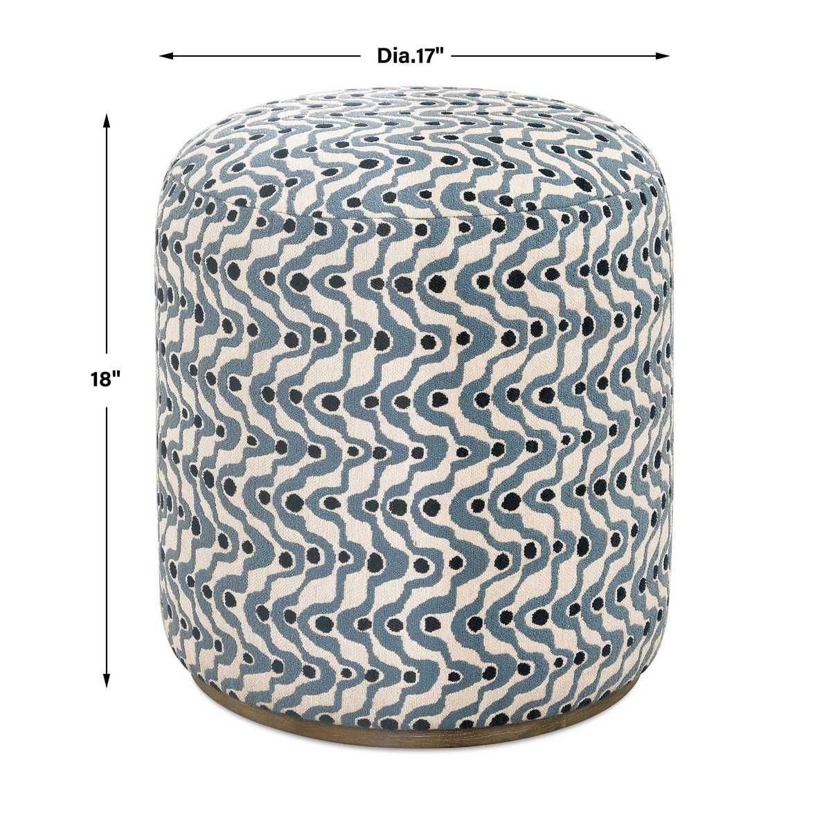 Cas Ottoman, Blue – Furniture by Uttermost | Sutter & Vale