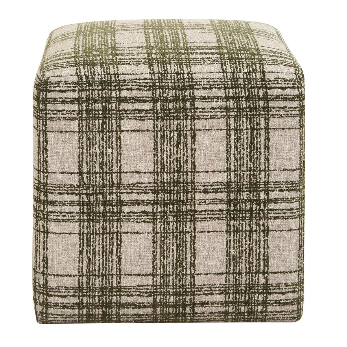 Joie Ottoman, Ireland Plaid – Furniture by Uttermost | Sutter & Vale