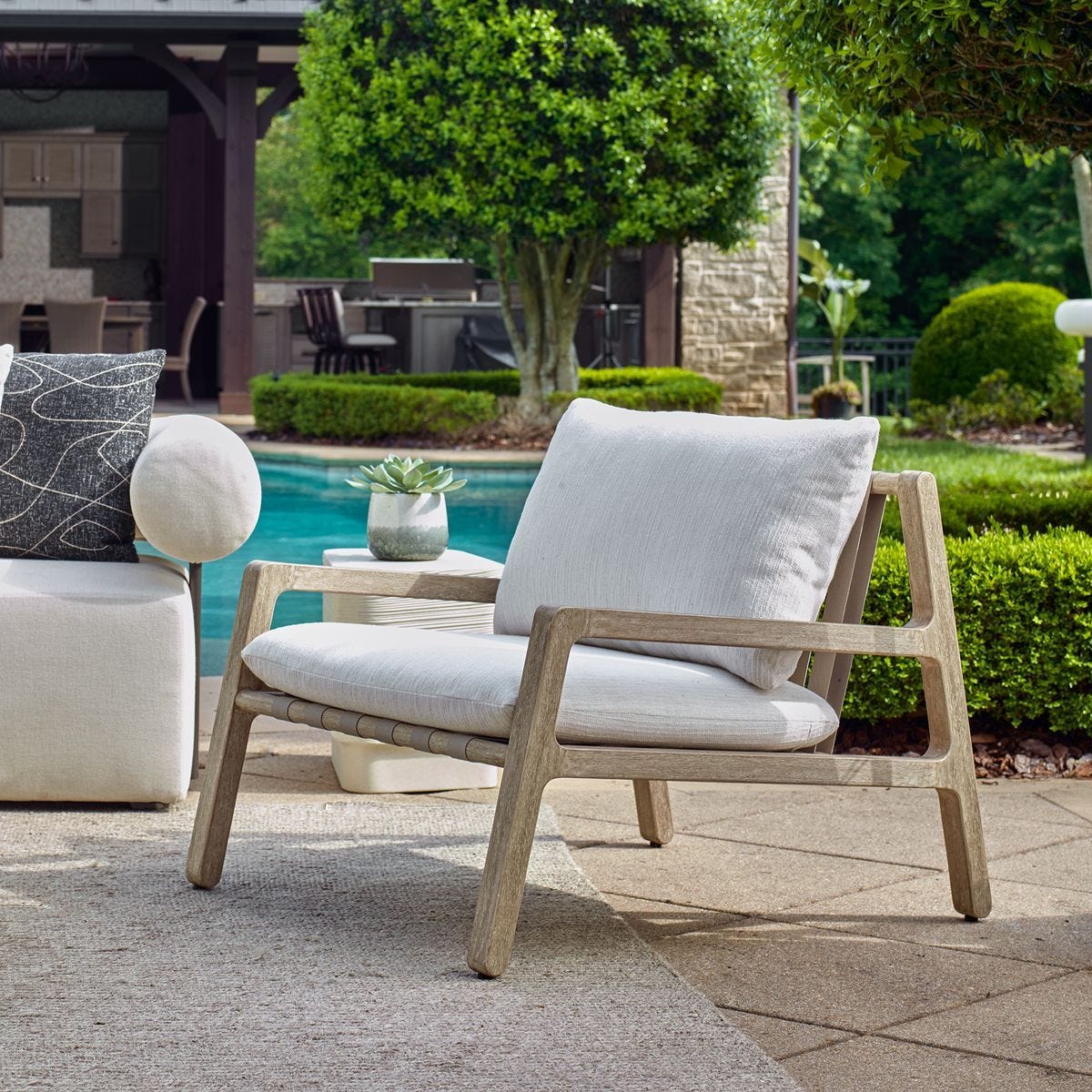 Strapped Outdoor Lounge Chair - 2 Cartons – Furniture by Uttermost | Sutter & Vale