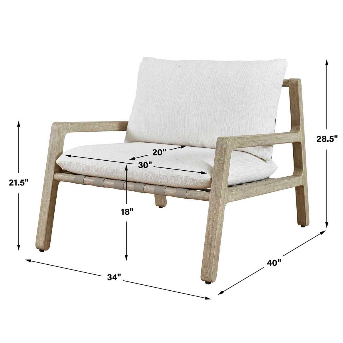 Strapped Outdoor Lounge Chair - 2 Cartons by Uttermost