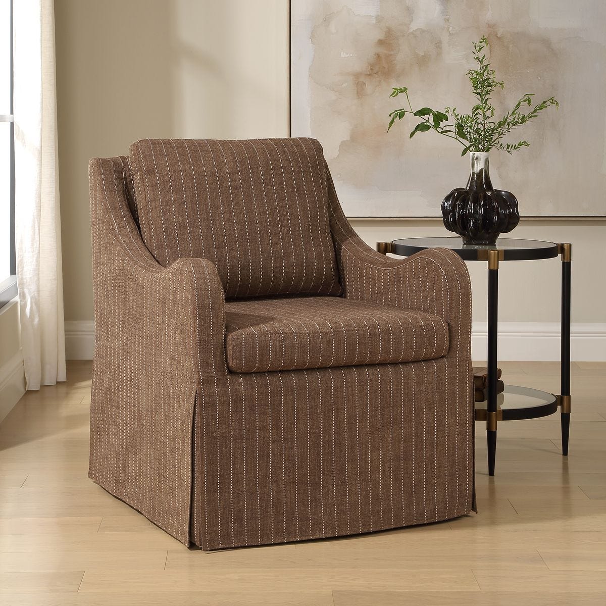 Luisa Swivel Chair – Furniture by Uttermost | Sutter & Vale