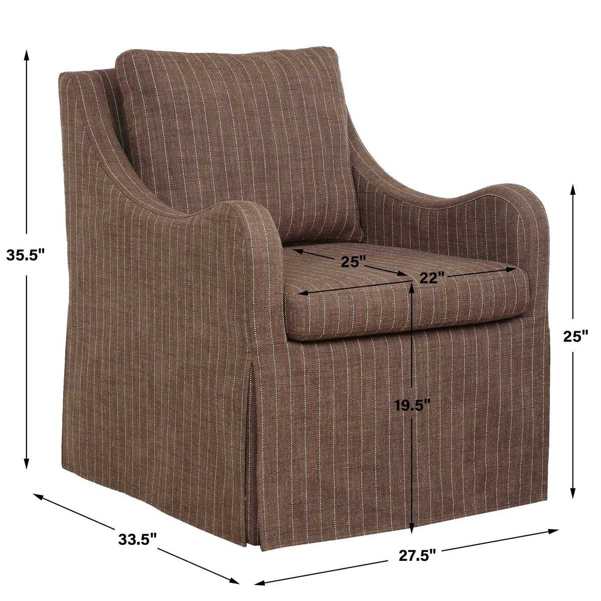 Luisa Swivel Chair – Furniture by Uttermost | Sutter & Vale